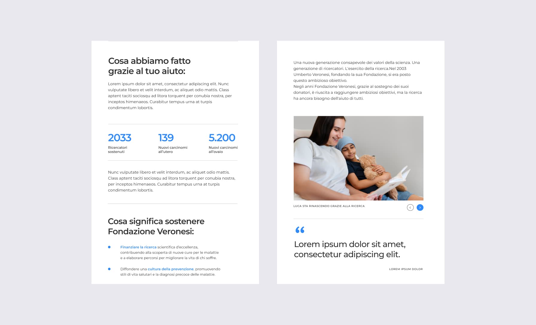 Esempio di contenuto Gutenberg